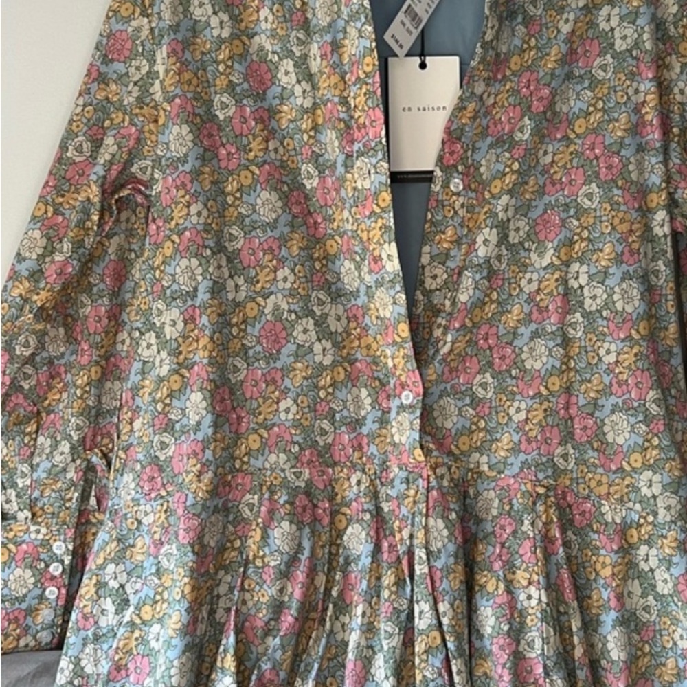 En Saison Multicolor Floral Long Sleeve Dress - Picture 3 of 4